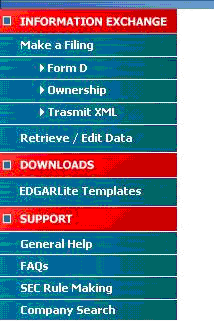 Online Forms menu